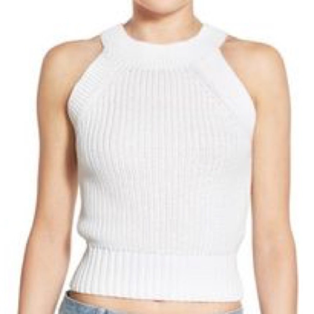 High Neck Knit Crop Top