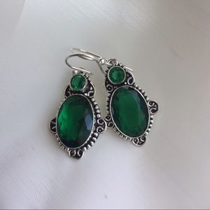 Green tourmaline earrings