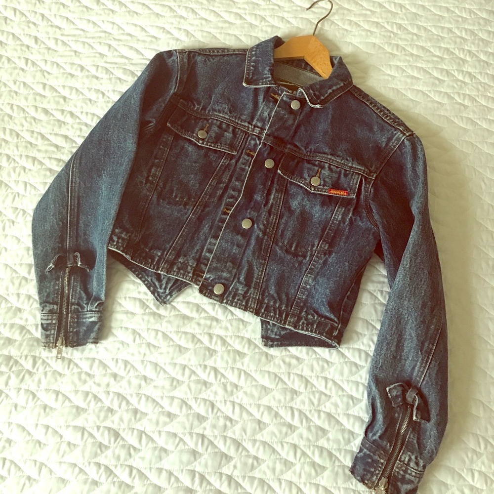 80's Jordache jean crop jacket size medium