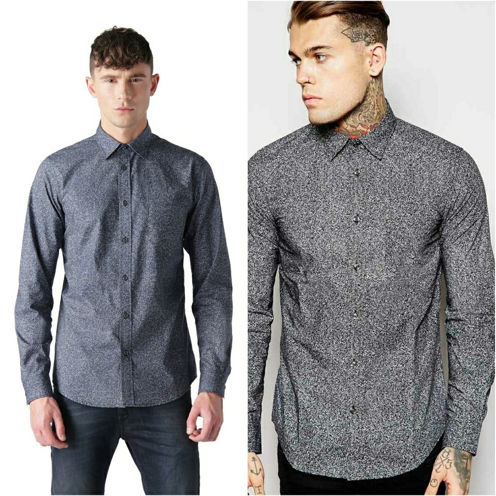 Diesel Men's Tailored Fit Button Shirt