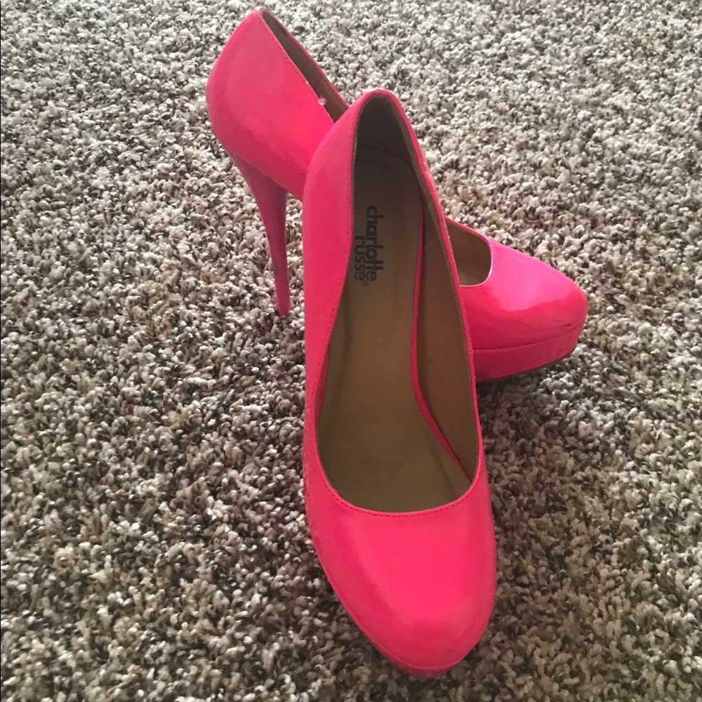 Hot pink platforms!