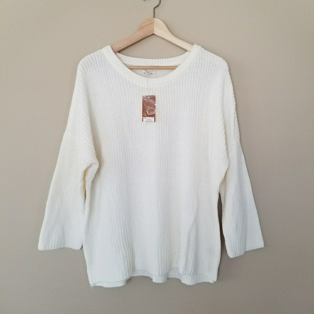 New Sonoma XL Knitted Oversized Ivory Sweater