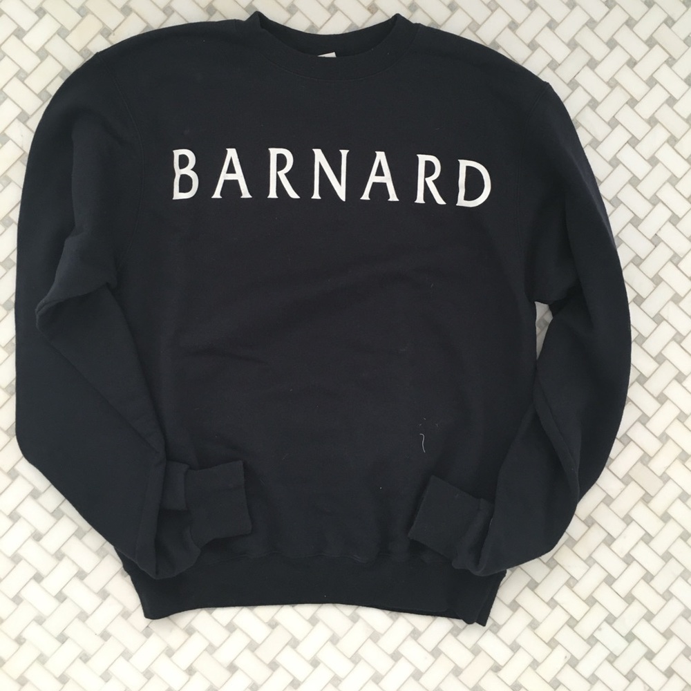 Fleece lined, warm, Barnard sweatshirt