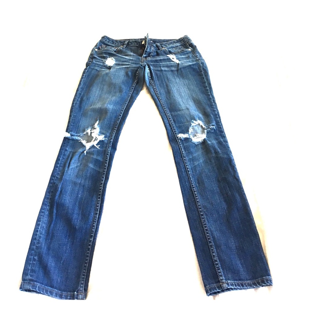 VIGOSS Destroyed crop jeans