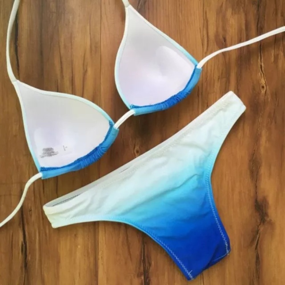 💥LAST ONE! Top Blue Ombré Push-Up Bikini! 5⭐️ - Picture 3 of 5