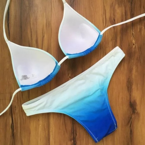 💥LAST ONE! Top Blue Ombré Push-Up Bikini! 5⭐️ - Picture 3 of 5