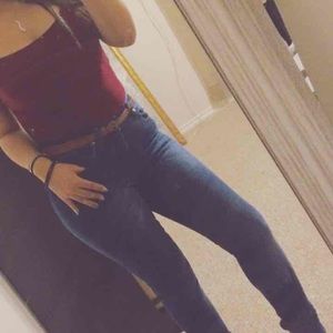 Dark Blue High Waisted Jeans