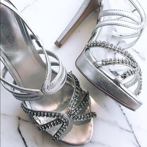 ALDO Silver Rhinestone Studded Pumps