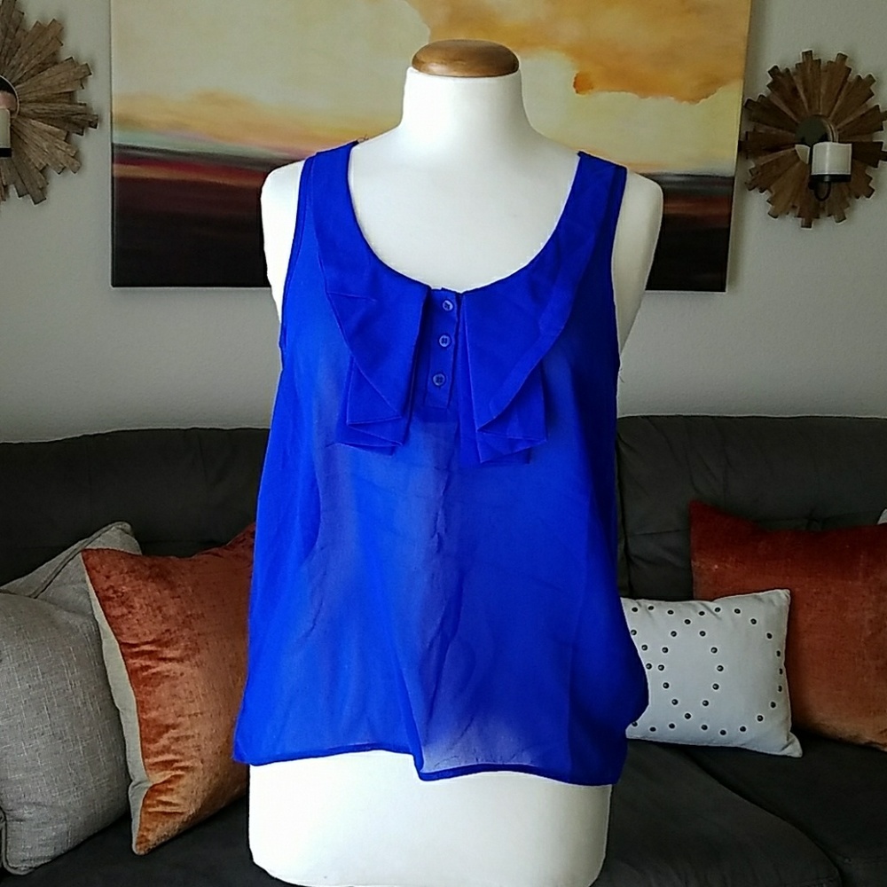 Sheer BLUE casual Tank 🇺🇸🇺🇸🇺🇸
