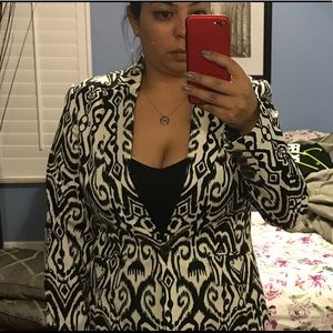 Black and white abstract design Blazer