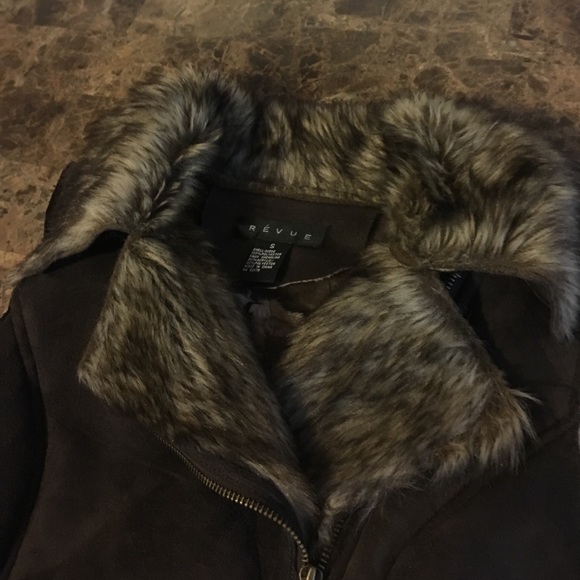 Brown Suede zip up vest - Picture 2 of 5