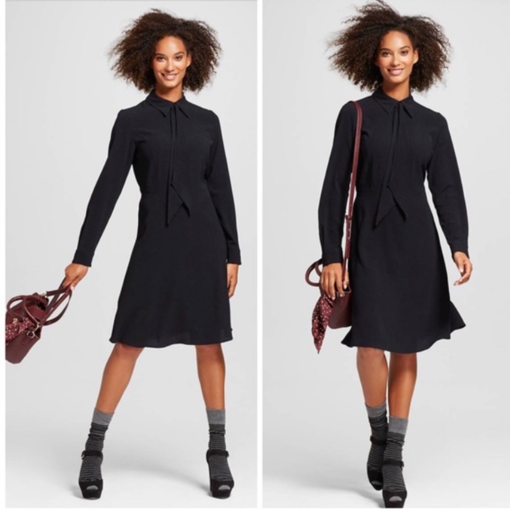 Black Neck Tie Dress
