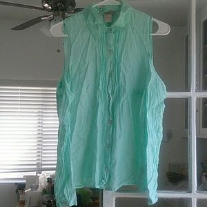 Forever 21 (Love 21) turquoise open-shoulder shirt