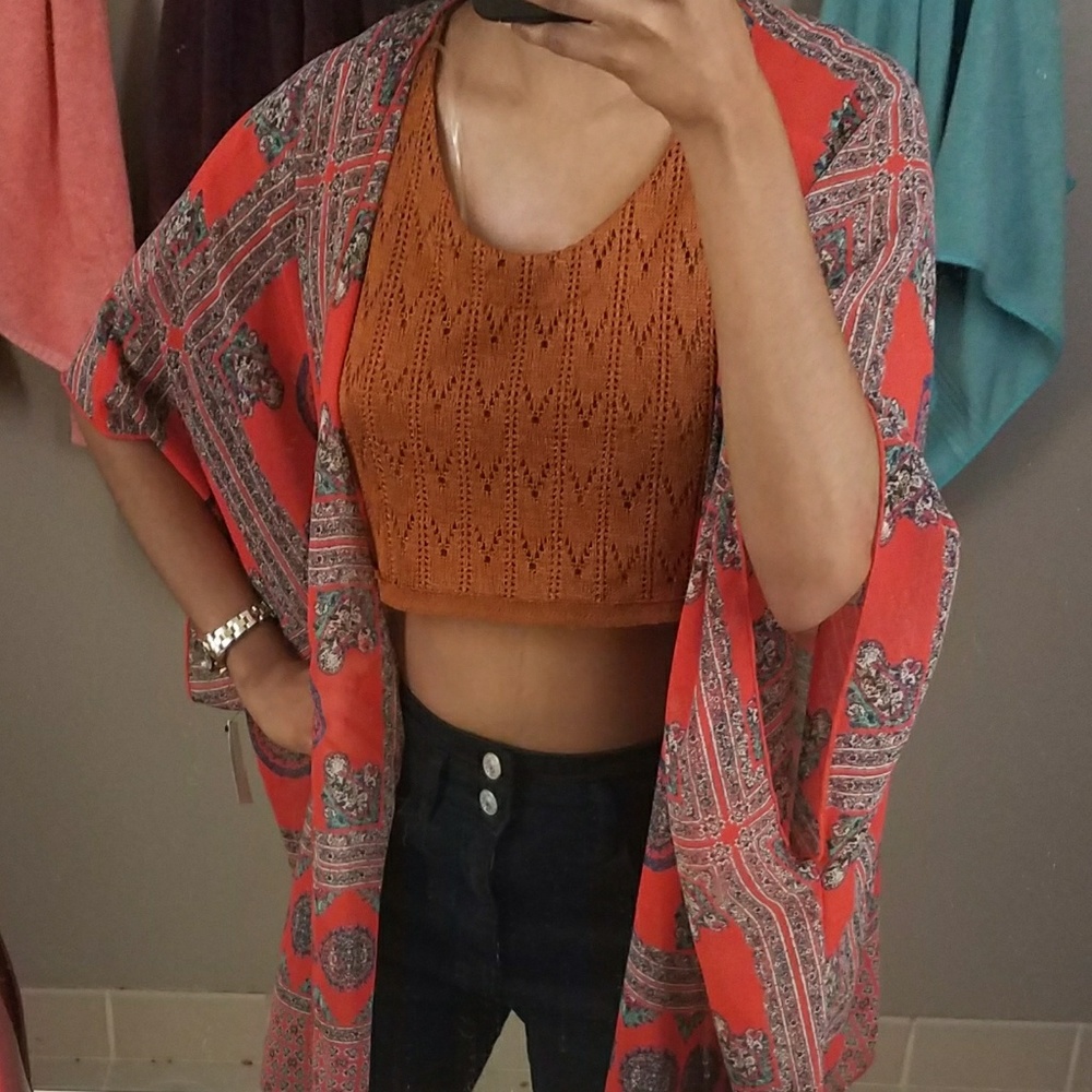 Bright Print Kimono