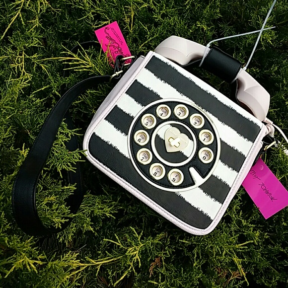 Betsey Johnson Handbags - Hold tsey johnson crossbody retro telephone NWT