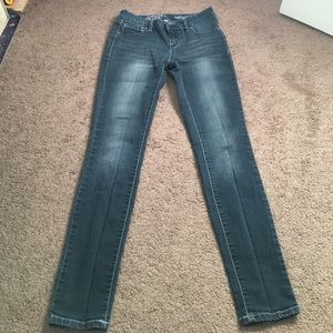 Dark wash skinny jeans