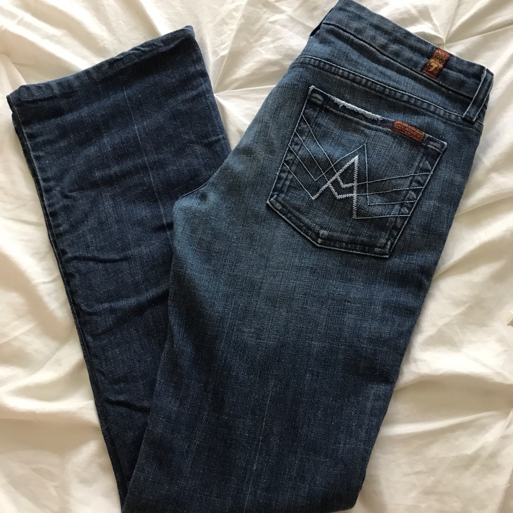 7 for all mankind, "A" pocket jeans, sz 28