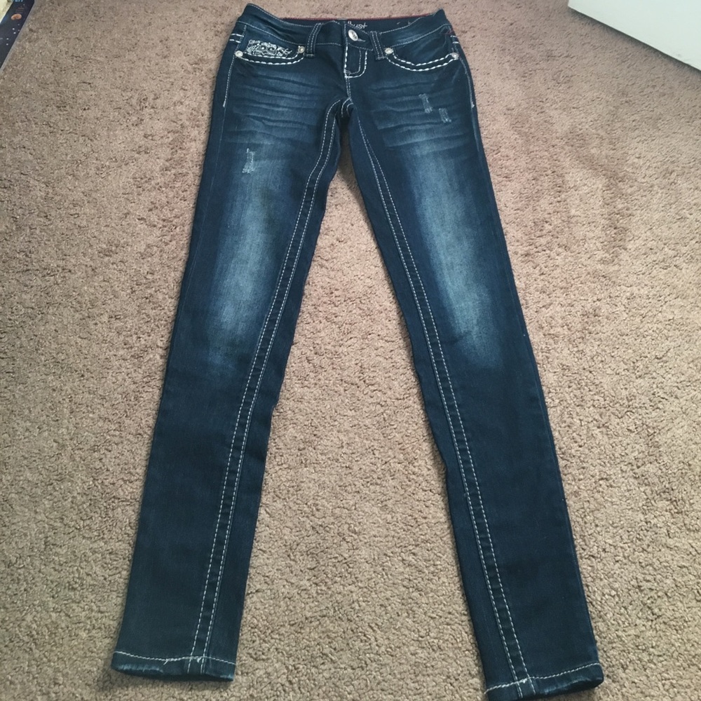 Dark blue skinny jeans