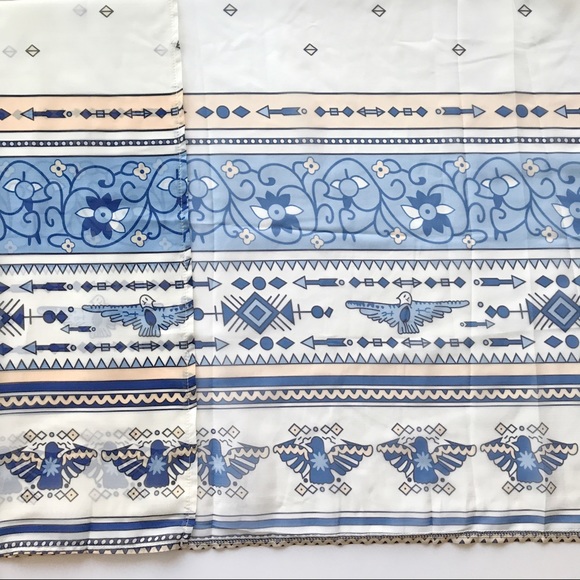 Aztec Print Sheer Cream Kimono / Beach Cover Up - Picture 5 of 6