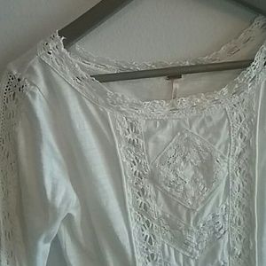 Lovely Free People crocheted lace top