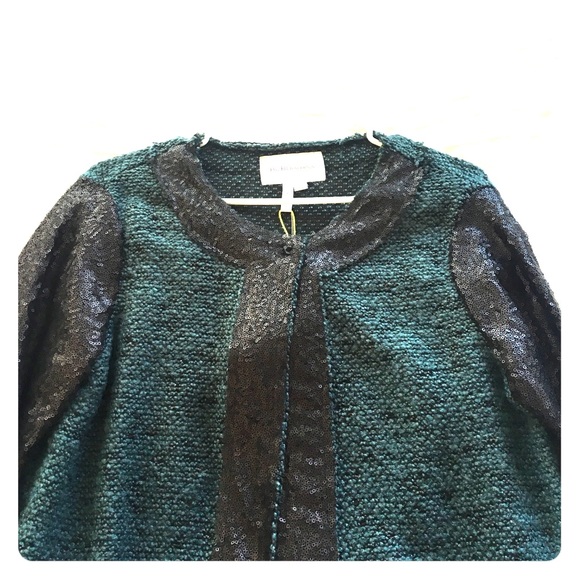 BCBG Sage and black sequined sweater - Picture 2 of 3