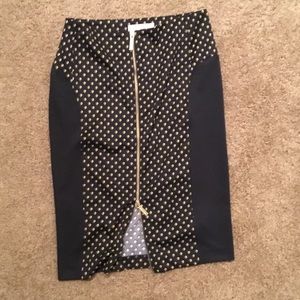 Michael Kors high waisted bodycon zip skirt