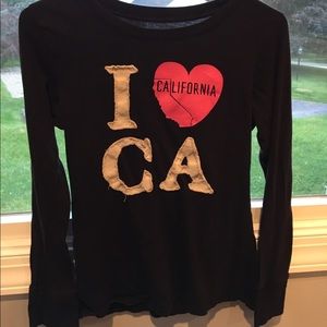Long sleeve i heart California t shirt