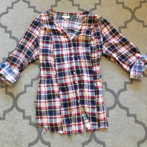 Plaid mod cloth blouse