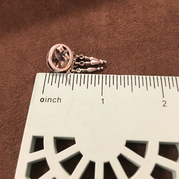 Krissos SS Garnet Cabochon Pierced Earrings - Picture 3 of 5