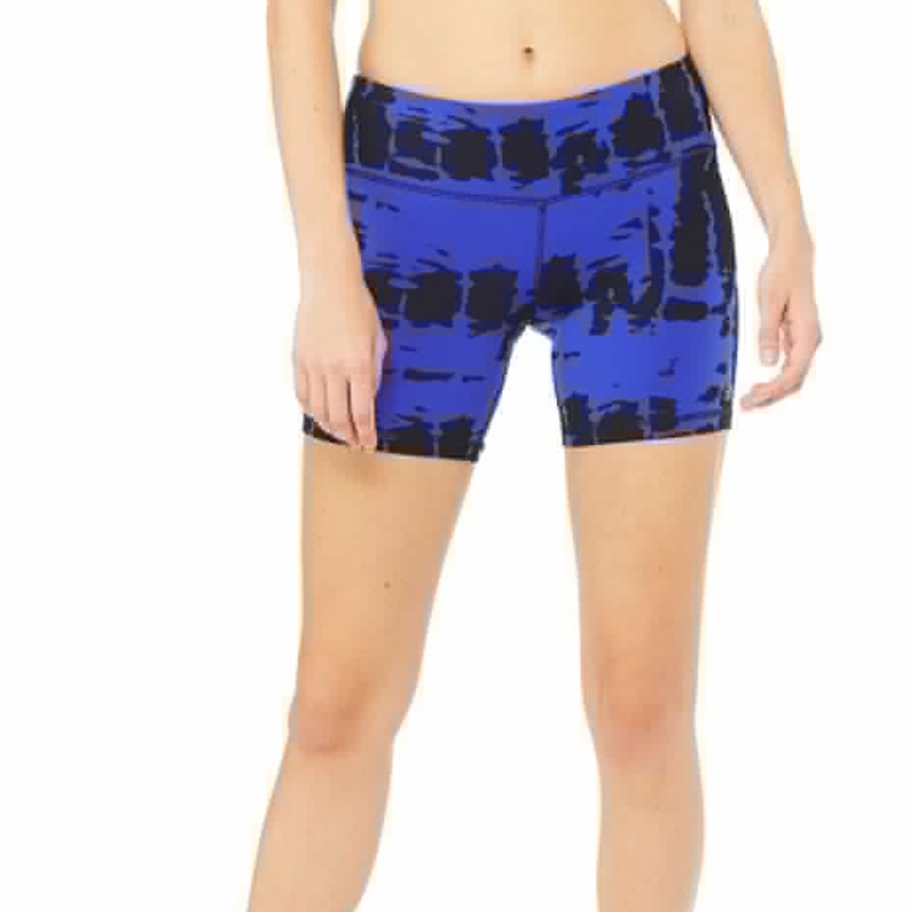 Alo Burn Shorts-deep electric blue tie dye