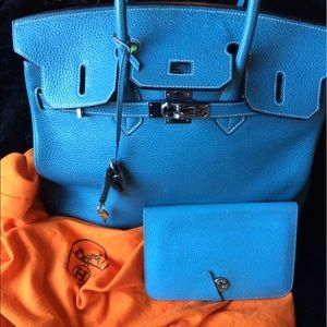 Italian Leather bag and wallet set