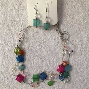 Earring && necklace set 😍