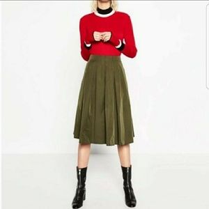 ZARA OLIVE SKIRT NWT