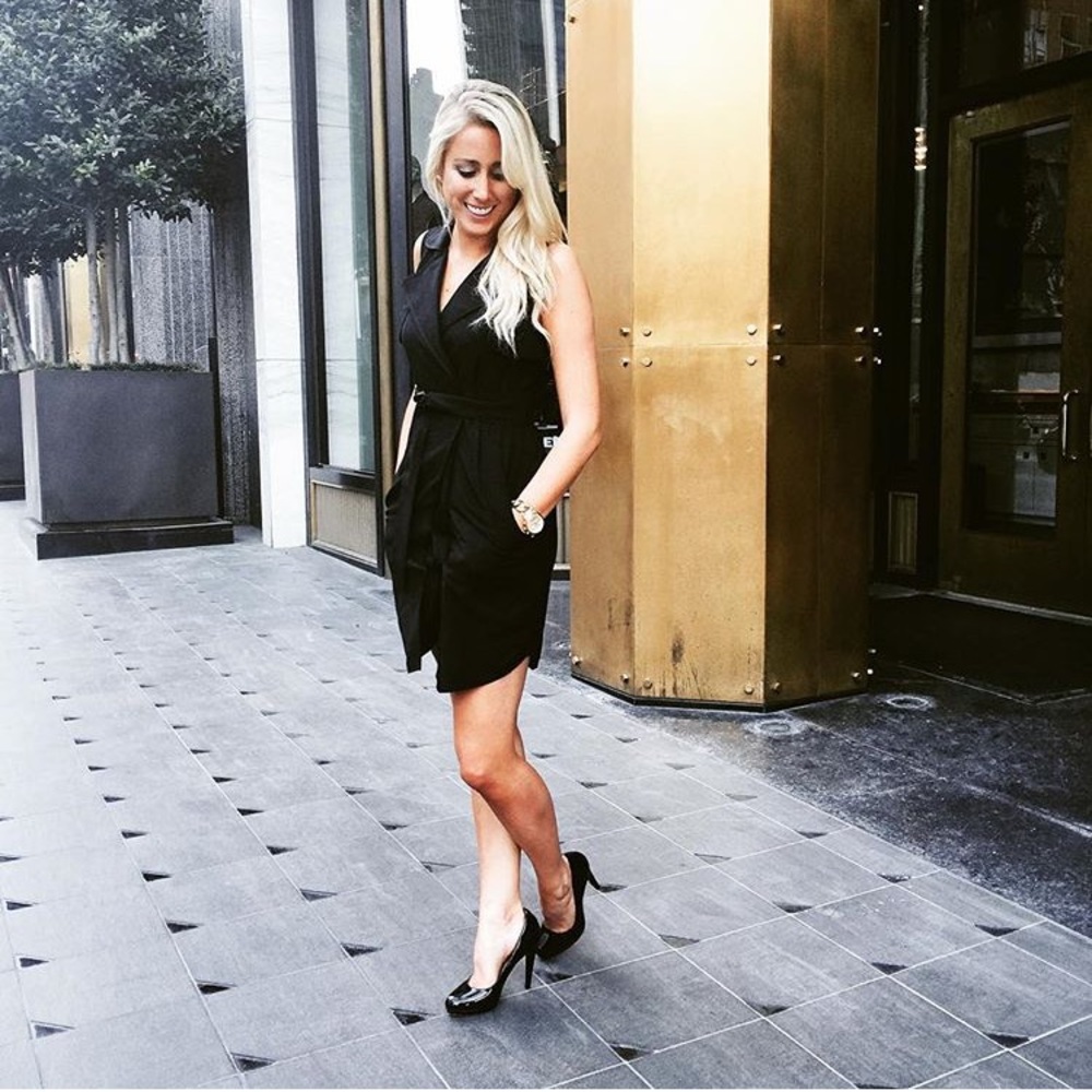 Black belted Sherlock dress from Banana Republic