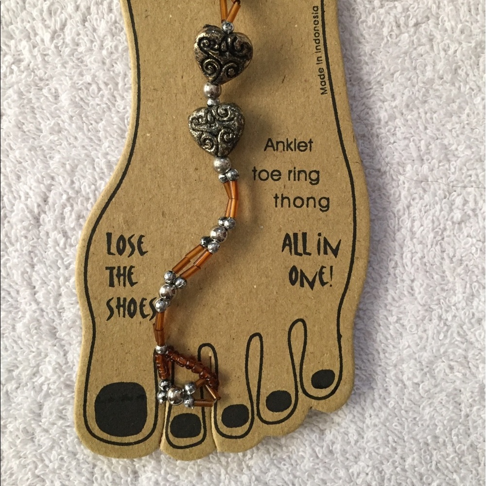 anklet toe ring thong 👙
