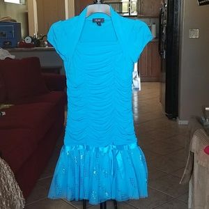 NWT! Turquoise girls dress size 16