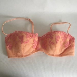 Victoria's Secret 36 B Angels orange and pink lace