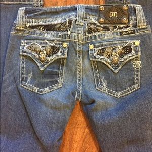 Black Lace Miss Me Jeans