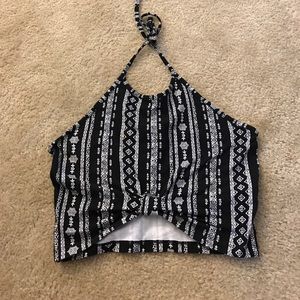Charlotte Russe. Black and white crop top