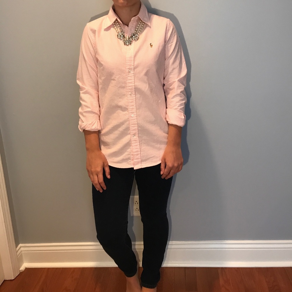 WORN ONCE. Polo Ralph Lauren Button down top!