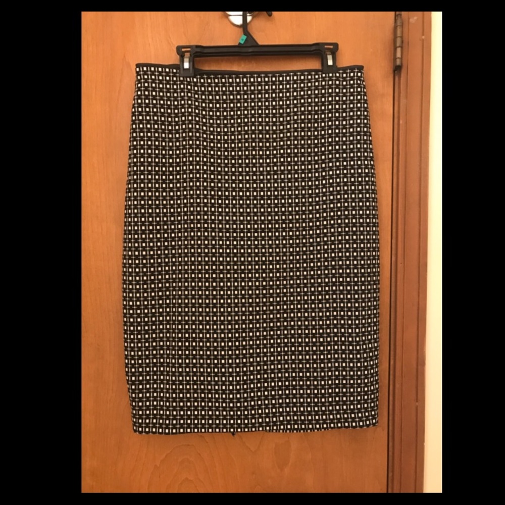 Checker Pencil Skirt