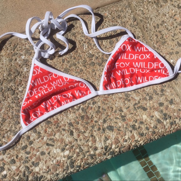 Wildfox Logo Reversible String Bikini Top - Picture 3 of 4