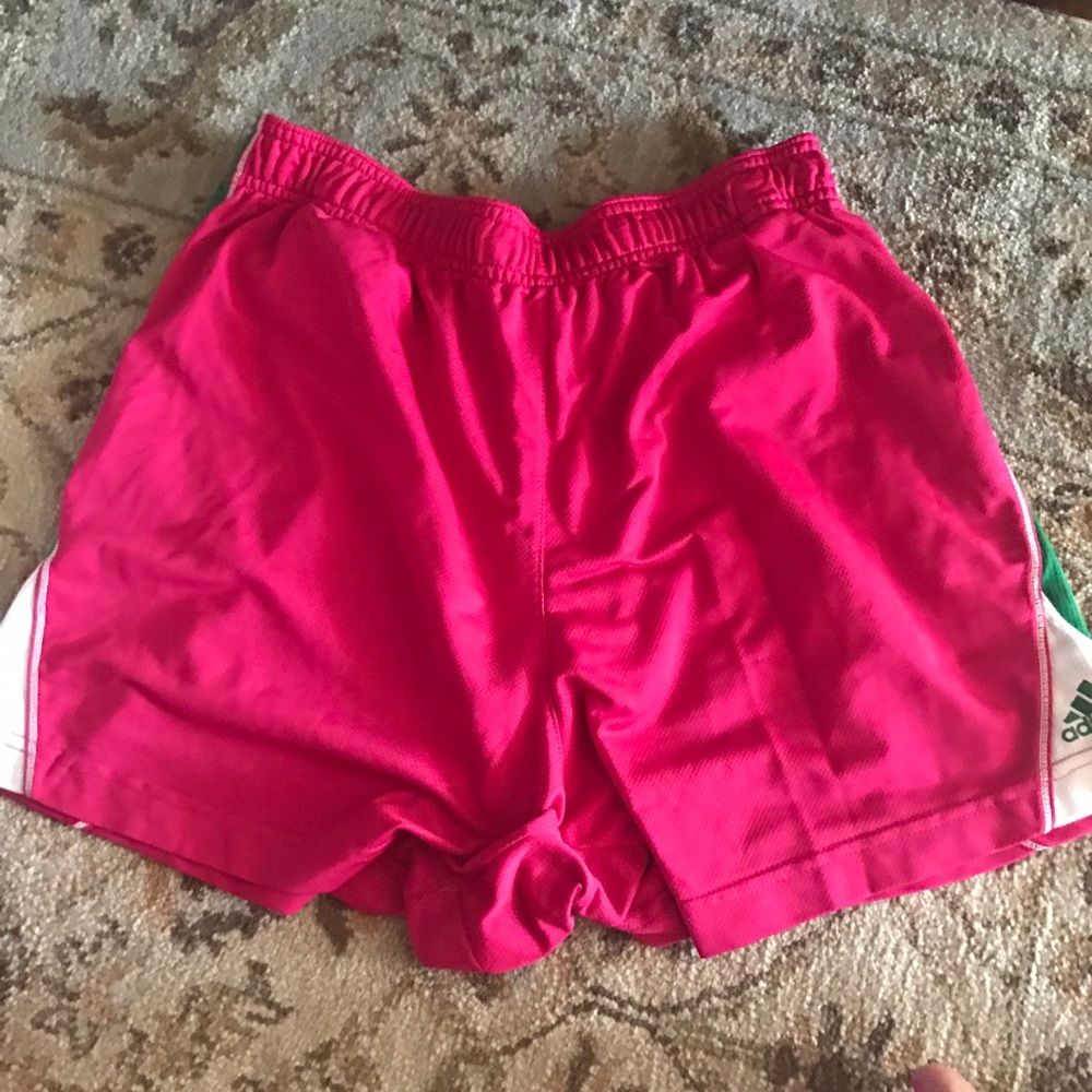 Medium pink adidas shorts
