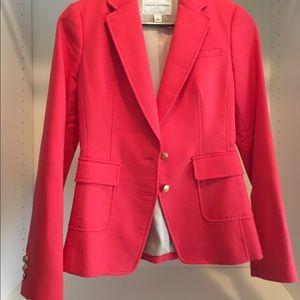Banana Republic Coral Red Blazer Gold Buttons