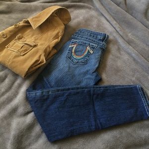 *one day sale* Size 24 rainbow true religion jeans
