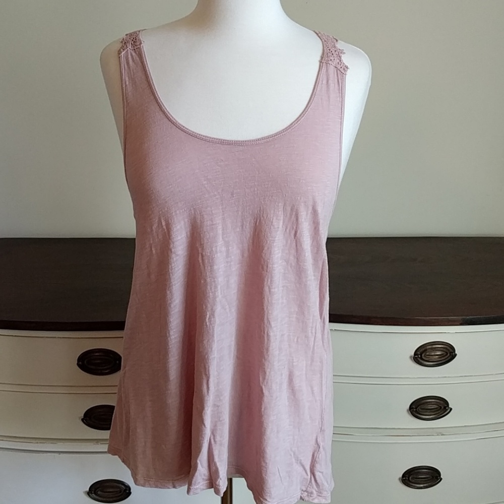 dusty rose tank crotchet back - Picture 1 of 4