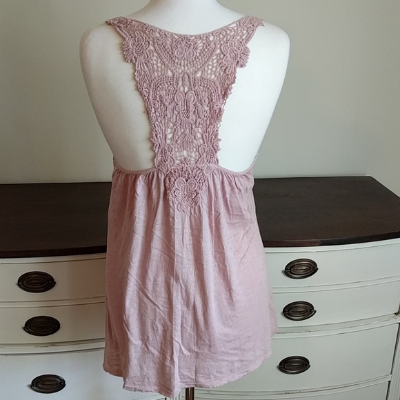 dusty rose tank crotchet back - Picture 2 of 4