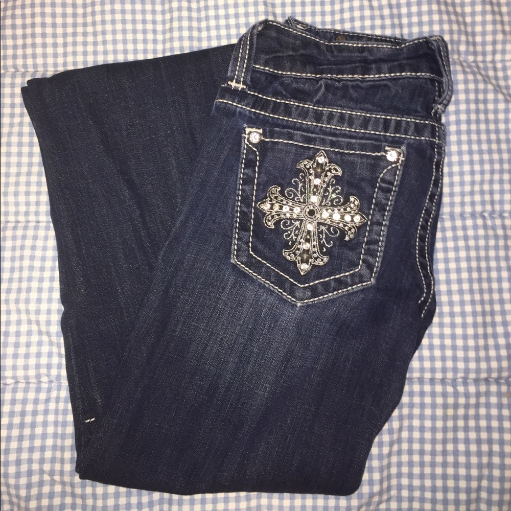 Diamond Cross Miss Me Jeans