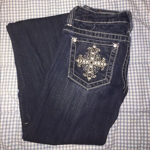 Diamond Cross Miss Me Jeans