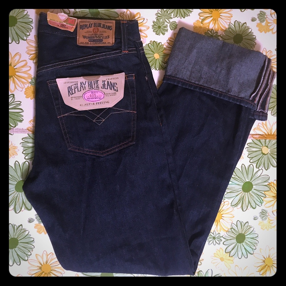 NOS Vintage 90's Replay Selvedge Red Line Jeans